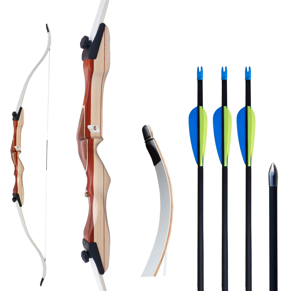 Bogenset Recurvebogen Ragim Wildcat 64" 18 bis 40 lbs mit Carbonpfeilen