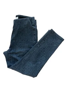 Soft Surroundings Pull On Skinny Jeans Jeggings Size PS Gray Pattern Stretch - Picture 1 of 8