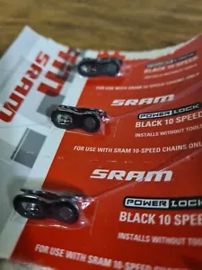 3x Sram 10 Speed Power Link Power Lock Chain Link - Black- 10 Speed. GX XO1 RED - Picture 1 of 1