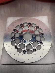 NOS Lyndall Racing Brakes 11.5” Harley Lightweight Ceramic Brake Rotor Chrome - Picture 1 of 12