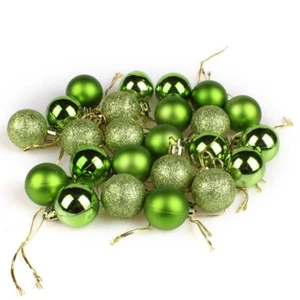 24Pcs Christmas Balls Xmas Tree Ornaments Party Hanging Baubles Shatterproof Red - Picture 1 of 4