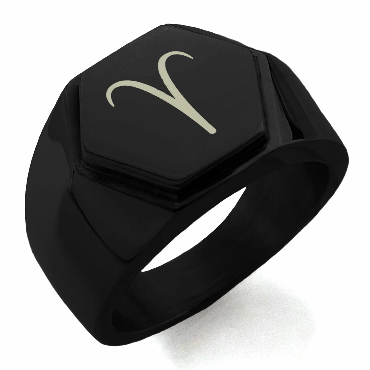 Solid 925 Sterling Silver Aries Zodiac Sign Men’s Ring – Nugget Style Band With Ram Design, Handmade In USA - View #14