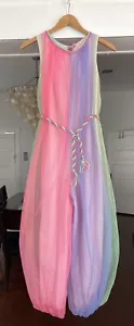 Vintage 60er Genie Nachthemd Jumpsuit Pastell Regenbogen Bunt Nylon Gr. S - Bild 1 von 8