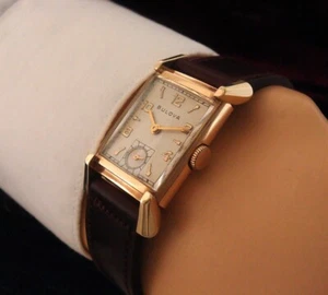 Men's Handsome Original '40s Era Vintage Bulova Dress Watch w/Box - SERVICED! - Picture 1 of 10