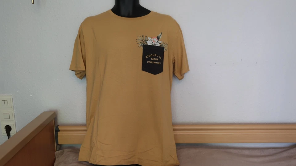Rip Curl, greenthumb, beige-mustard, T-Shirt, XL, NEU - Bild 1 von 1