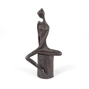 Danya B. Woman in Reflection Cast Iron Sculpture | Contemporary Metal Art She... - Picture 1 of 5