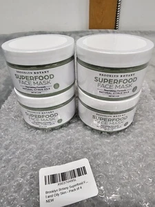 4 PACK Brooklyn Botany Superfood Face Mask 6 OZ – Deep Pore Cleanser Clay Mask - Picture 1 of 7