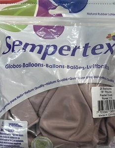 18in Round Pastel Dusk Rose Sempertex Latex Balloons 25ct - Picture 1 of 2