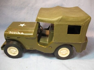 Vintage 60er Tonka US Army Jeep mit Verdeck - Bild 1 von 11