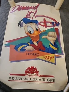 Walt Disney Home Video Demand It Donald Duck Poster 40 X 26 - Bild 1 von 4