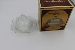 Indiana Glass RECOLLECTION 4499 Madrid Round Butter Dish Cheese Plate & Cover - Picture 1 of 4