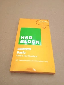 2024 H&R Block Basic simple tax federal e-file pc / mac key card new - Picture 1 of 5