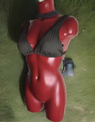 $64 DKNY Bikini Top Marrón ROCK Sobre el Hombro Traje de Baño Traje de Baño -Talla Pequeña S Foto 1 de 4