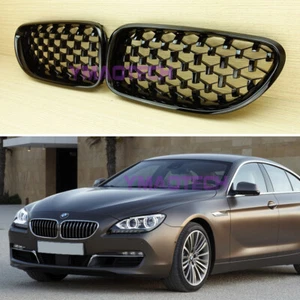 Parrilla renal negra con capucha delantera tipo diamante para BMW F06 F12 F13 12-17 - Imagen 1 de 6