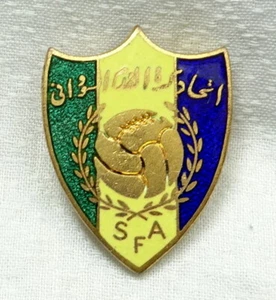 old SUDAN FOOTBALL Association PIN Badge Sudanese SOCCER SFA Africa - Picture 1 of 2