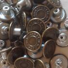 APPROX 20MM (25/32") HAMMER ON DENIM/ JEAN BUTTONS X 100 - ANTIQUE COPPER ***