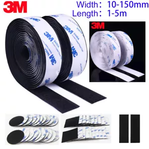 Buy 1=1m ,3M Hook and Loop Heavy Duty Stick On Self Adhesive Tape Width=10-150mm - Picture 1 of 11