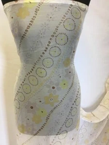 NEU Italienisch 100 % Seide Crinkle Chiffon Blumendruck Stoff 51" 130 cm Kleid Schal - Bild 1 von 9