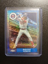 2022 Topps Chrome #T87C-39 Royce Lewis Twins RC 1987 Topps Mojo /150 Blue