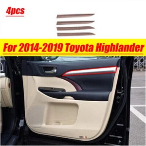 Tira de cubierta de grano de madera para reposabrazos de puerta interior para Toyota Highlander 2014-2019 - Imagen 1 de 5