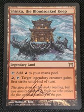 Shinka, the Bloodsoaked Keep *Signed by Thomas Baxa* - Champions of Kamigawa MTG