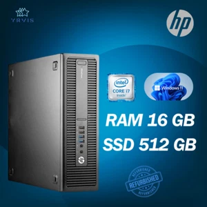 PC DESKTOP HP 800G2 SFF INTEL I7 RAM 16GB SSD 512GB WIN 11 PRO RICONDIZIONATO - Foto 1 di 6