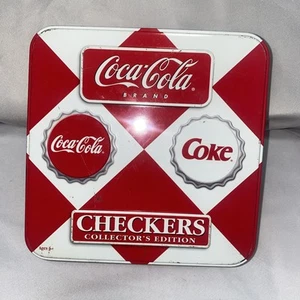 Coca Cola Coke Collectors Edition Checkers Game In Tin 2003 - Picture 1 of 5