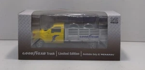 Menards 279-3502 1:48 Diecast Yellow Goodyear Truck Carrying Tires - Picture 1 of 2