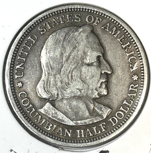 1893 COLUMBIAN EXPOSITION COMMEMORATIVE SILVER HALF DOLLAR O564 - Picture 1 of 2