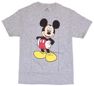 Camiseta gris jaspeado pose clásica línea Mickey Mouse de Disney para hombre - Imagen 1 de 1
