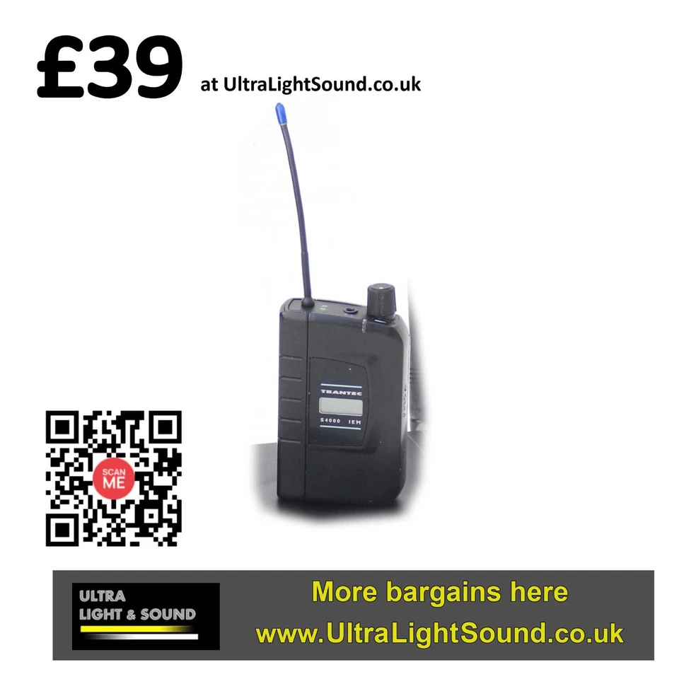 Trantec s4000 IEM beltpack wireless radio microphone receivers - Image 1 of 1