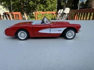 Vintage Solido 1957 Red White Chevrolet Corvette Die - Cast Model Car - Picture 1 of 12