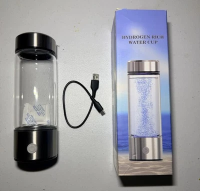 Hydrogen Rich Alkaline Water Ionizer Generator Bottle Cup Portable Mug 420ml USB - Image 1 of 4