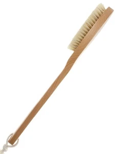 Bath Body Brush Long Handle Wooden Shower Brush with Natural Bristles - Bild 1 von 9