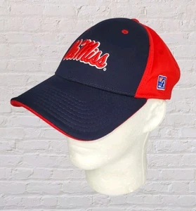 GameTek Ole Miss Rebels Hat The Game NCAA Flex Fit Cap One Size Red Blue - Picture 1 of 11
