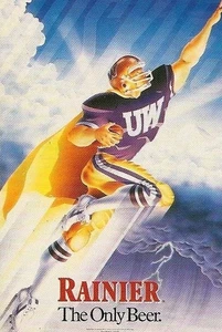 Letrero de metal impreso póster de fútbol americano universitario Washington Huskies NCAA 12x8 pulgadas 6p - Imagen 1 de 6