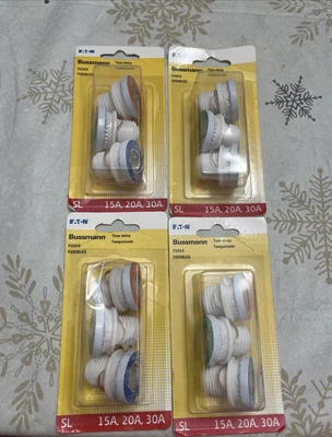 Fusibles Eaton Bussmann BP/SL-A SL 15A, 20A, 30A nuevo retraso 3A3579 (4) 3 paquetes Foto 1 de 3