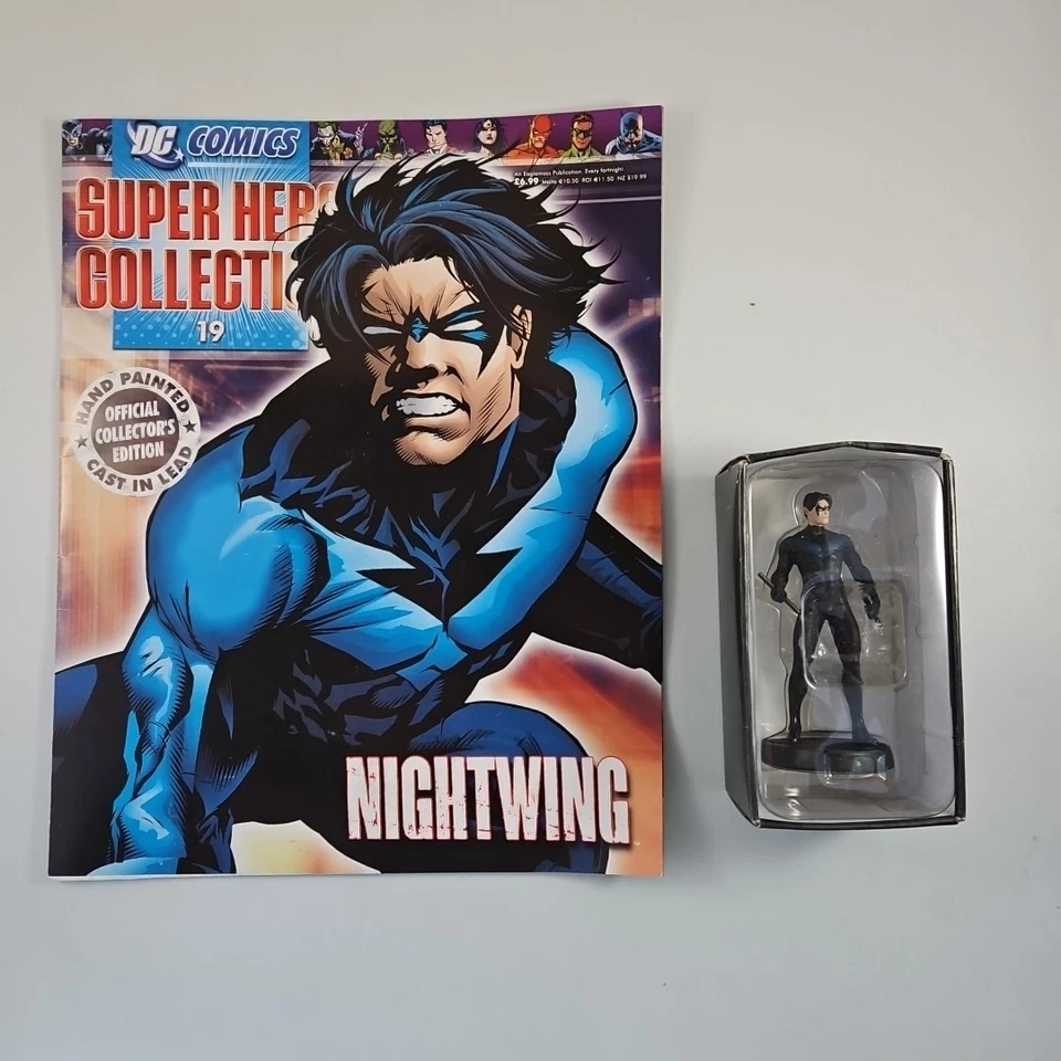 Figura de cómic y plomo de Nightwing nº 19 Eaglemoss de DC Comics Super Hero Collection. Foto 1 de 4