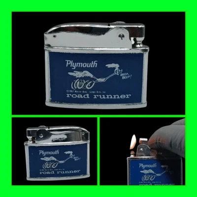 Винтажная рекламная зажигалка Plymouth Chrysler Roadrunner - Изображение 1 из 4