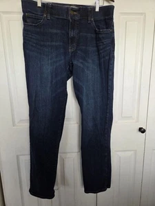 Lee Straight Taper bequeme Taille dunkle verwaschene Waschung blaue Herrenjeans Größe 34 x 29 - Bild 1 von 16