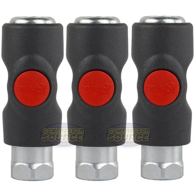 3 Prevost Push Button Automotive Style Truflate Coupler 3/8" Female NPT PrevoS1