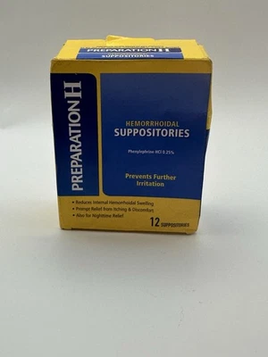 Preparation H Suppositories Irritation 瘙痒快速缓解 12 克拉有效期至 09/26 — 第 1/4 张图片