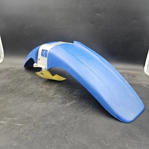 Yamaha TW200 Front Fender Blue With Bracket Fork Brace - Foto 1 di 6