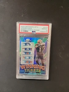 Panini Contenders Optic 2023 - Boleto ganador Ja'Marr Chase naranja 1/50 PSA 10 - Imagen 1 de 2