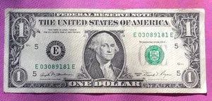 1981 DOLLAR BILL THREE PAIRS E 0308 9181 E - Picture 1 of 2