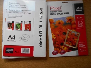 5 x 20 Blatt Packungen Pixel Glossy Inkjet Fotopapier 230g - Bild 1 von 1