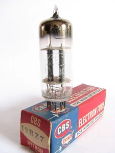 1950s CBS/Hytron 12BZ7 Tube - NOS / New In Box (Black Plates,Horseshoe Getter) - Picture 1 of 4