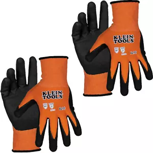Klein Tools 60579 Knit Dipped Gloves, Cut Level A1, Touchscreen, Small, 2-Pair - Picture 1 of 10