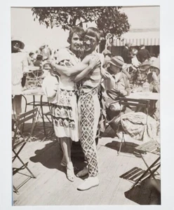 Antique Leonard Foujita Original Photograph Deauville 1928 Christie's B&W Rare - Picture 1 of 7