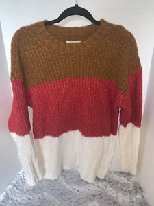 Maglione donna American Eagle a righe manica lunga taglia X small (è oversize) - Foto 1 di 6